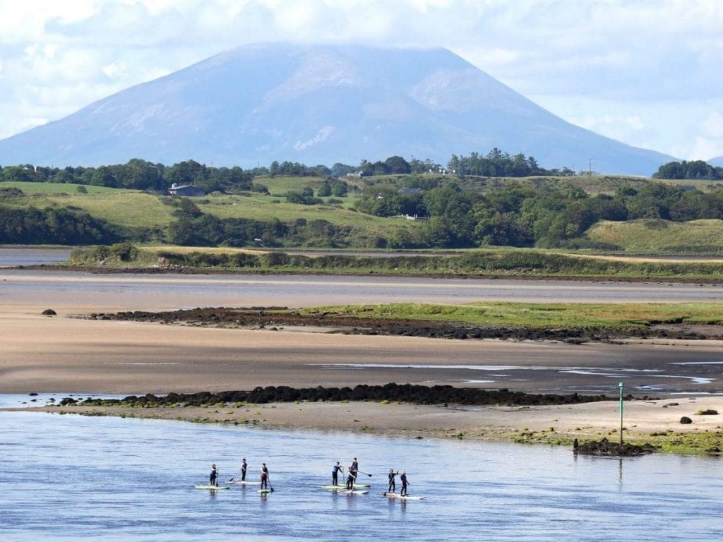 Stand up paddling at Bartra Island Co. Mayo Harbour SUPnSail
