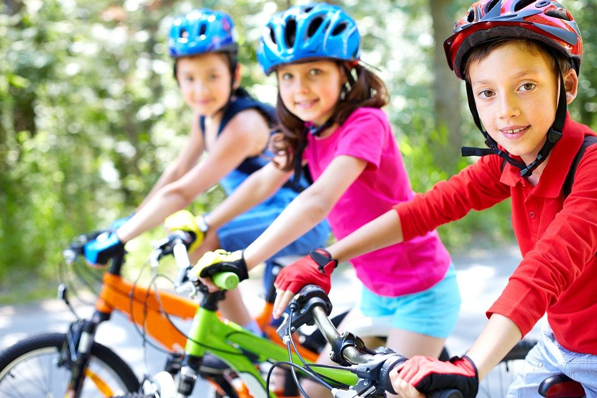 Children on bikes North Mayo