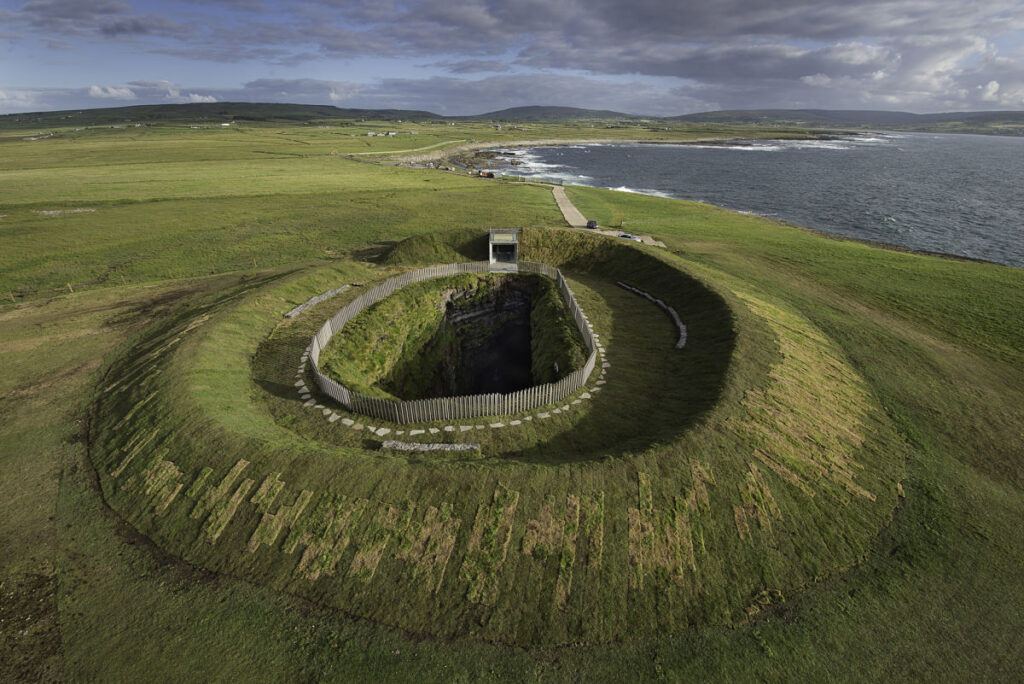 The “Spirit of Place” installation entitled “The Crossing” at Downpatrick Head, Ballycastle, County Mayo